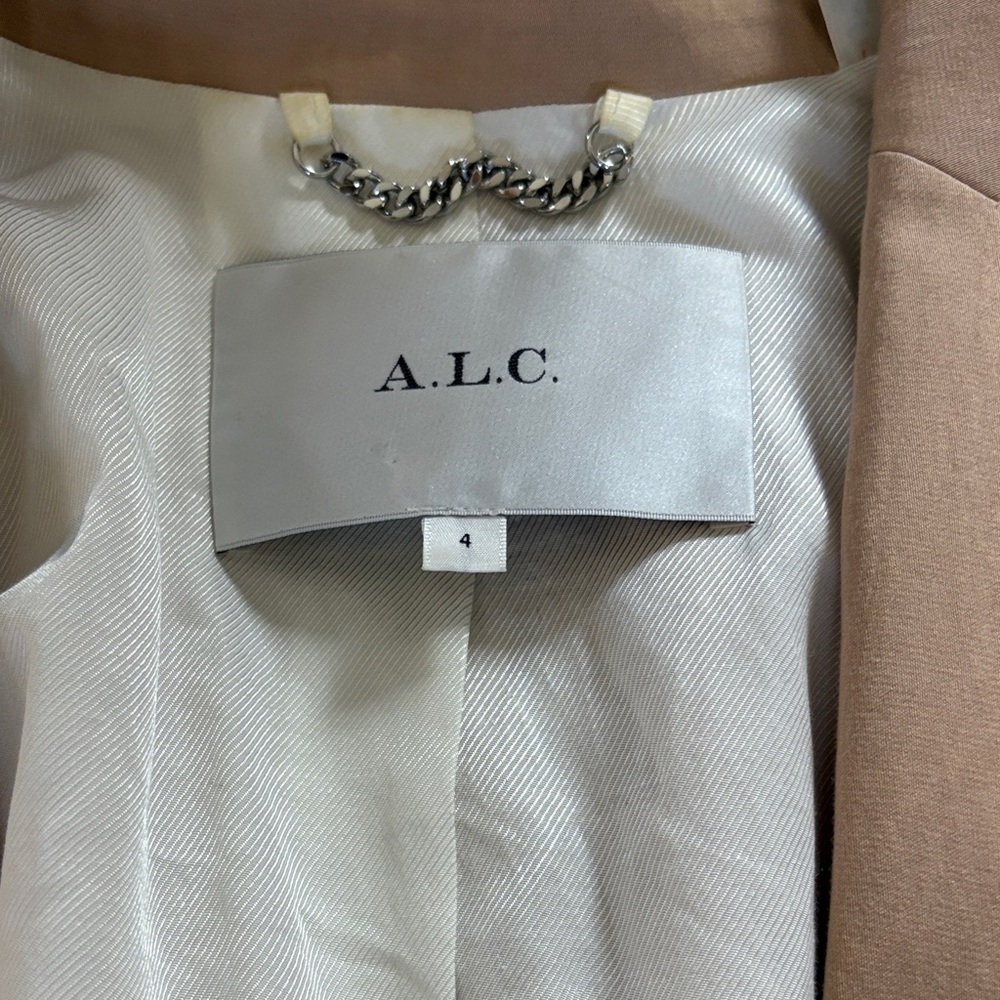 A.L.C. Tan Single-Button Notch Lapel Blazer - Picture 2 of 2